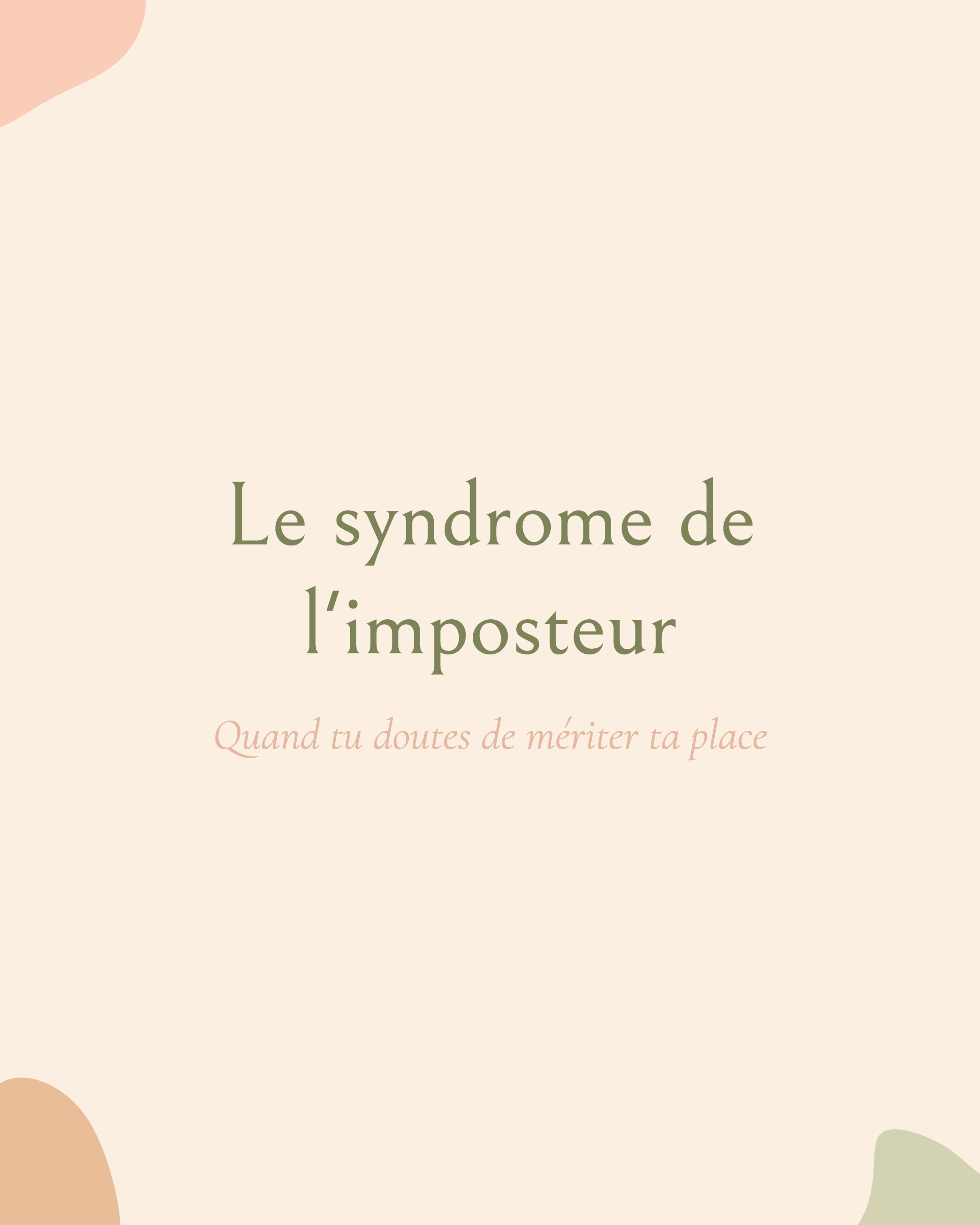 syndrome imposteur