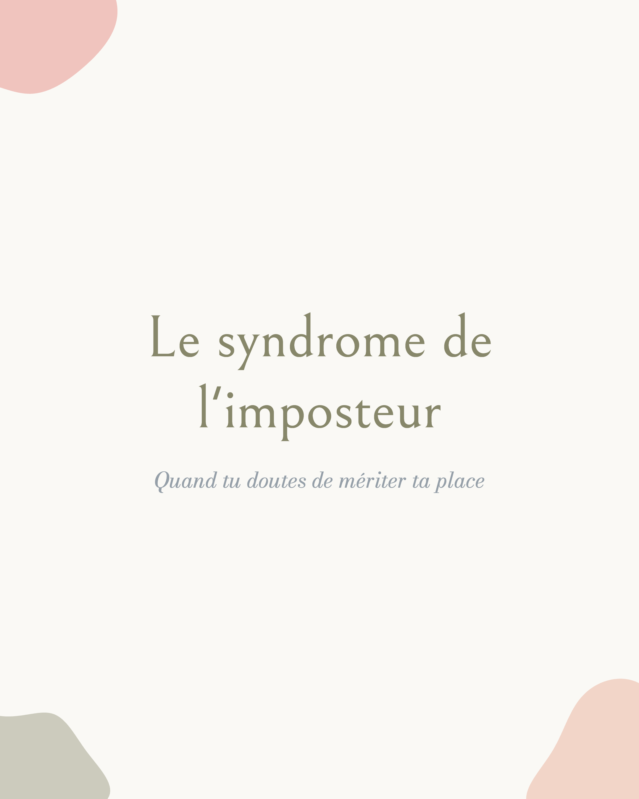 syndrome imposteur
